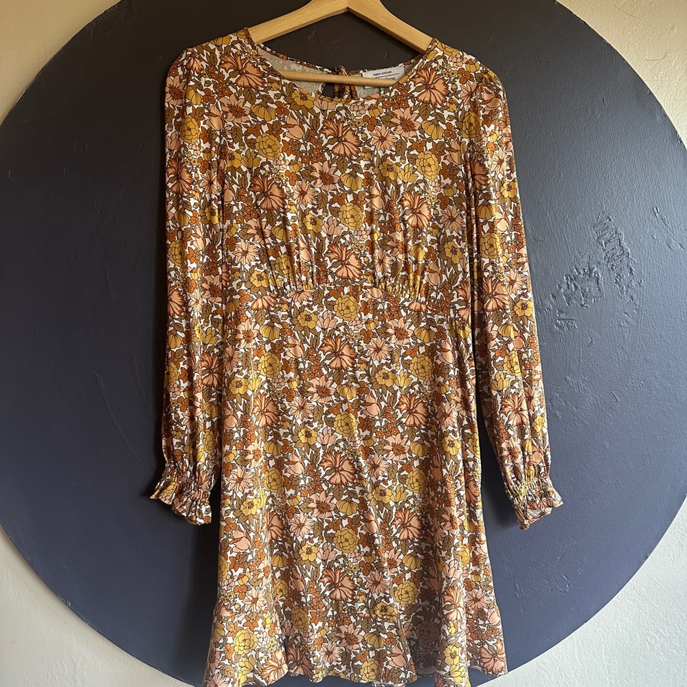 Floral Print Long Sleeve Dress